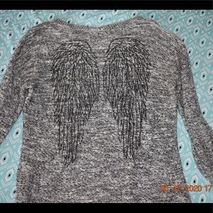 Gray and black sweater